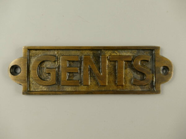 file-801.jpg WC bordje Gents bruin - Afbeelding 1