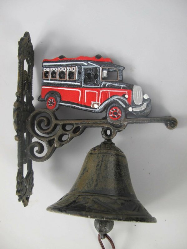 file-923.jpg Gietijzeren bel Engelse Rode Bus - Afbeelding 1