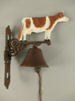 Gietijzeren bel bruine koe