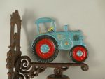 Gietijzeren bel blauwe tractor - Afbeelding 3