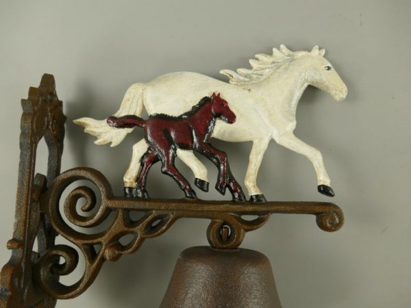 102527c Gietijzeren bel Paard met veulen - Afbeelding 2