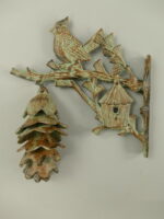 Gietijzeren bel vogelnest groen - Afbeelding 2