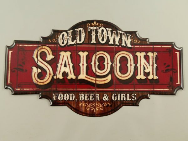 321U14a Old Town Saloon decoratiebord - Afbeelding 1