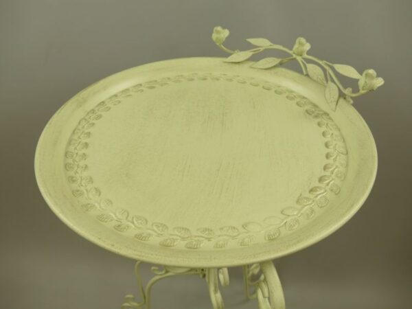 Vogelbad wit met vogeltjes - Afbeelding 2