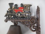 Gietijzeren bel locomotief/ trein klein - Afbeelding 2