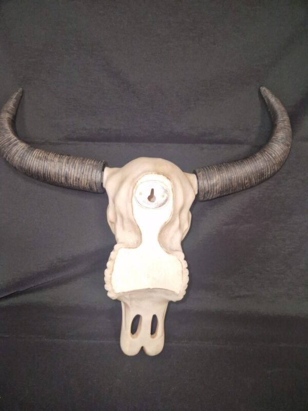 Skull wanddecoratie zwarte hoorn - Afbeelding 2