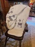 Poezen plaid grijs/ wit - Afbeelding 3