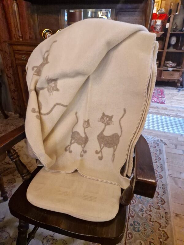 Poezen plaid beige - Afbeelding 3