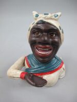 Spaarpot vrouw met  bonte hoofddoek