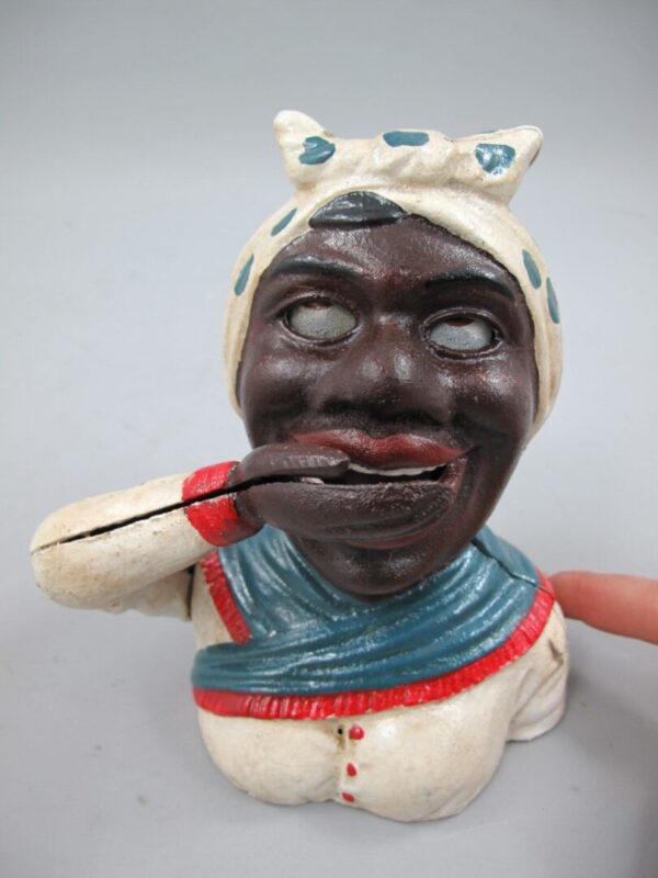 Spaarpot vrouw met  bonte hoofddoek - Afbeelding 2