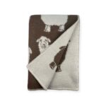 Plaid Mouton schaap bruin - Afbeelding 3