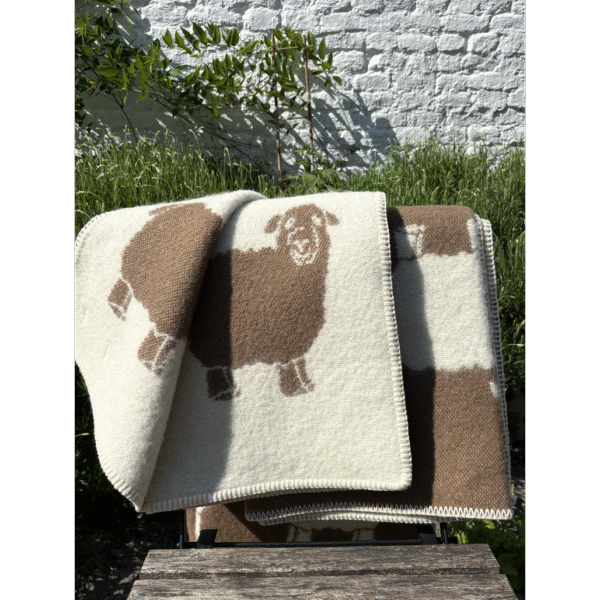 Plaid Mouton schaap bruin - Afbeelding 2