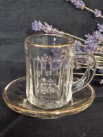 6 Turkse theeglaasjes met bord - Afbeelding 2