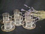 6 Turkse theeglaasjes met bord
