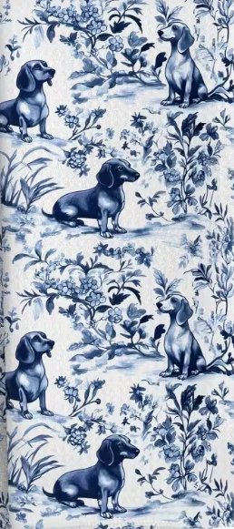 hond7 Teckel gastendoekje - Afbeelding 1