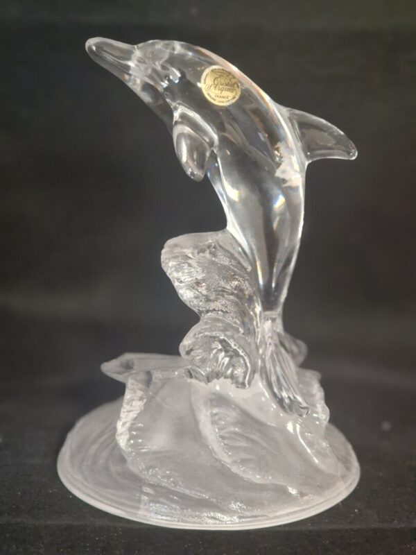 Cristal D'Arques Dolfijn op voet - Afbeelding 3