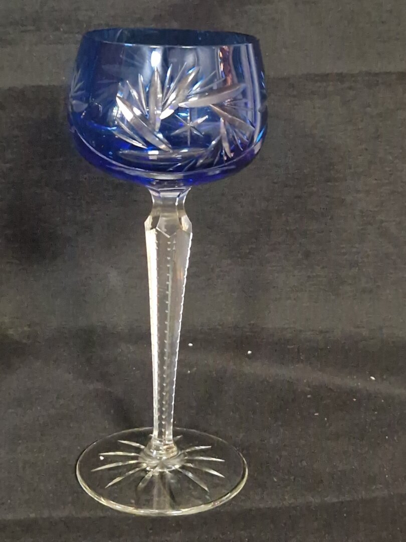 20260226_155935 Bohemian Kobalt blauw wijnglas - Afbeelding 1