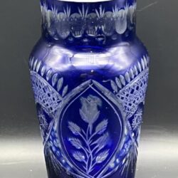 Blauwe Vaas Boheems Kristal
