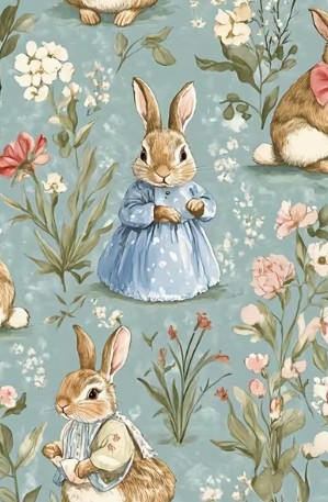 meisje Konijnen meisje gastendoekje - Afbeelding 1