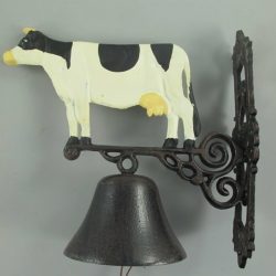 gietijzeren bel koe zwart wit  102.503