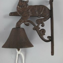 Gietijzeren bel Poes Bruin  326.042RB